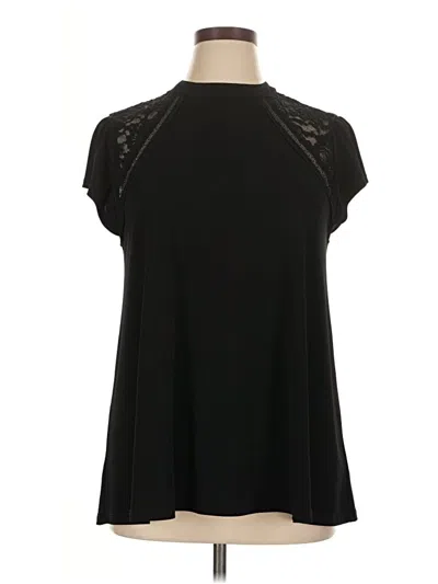 Pre-owned Torrid Short Sleeve Top Black Keyhole Neckline Tops
