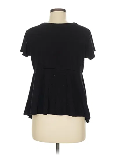 Pre-owned Torrid Short Sleeve Top Black Keyhole Neckline Tops