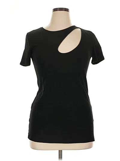 Pre-owned Torrid Short Sleeve Top Black Keyhole Neckline Tops