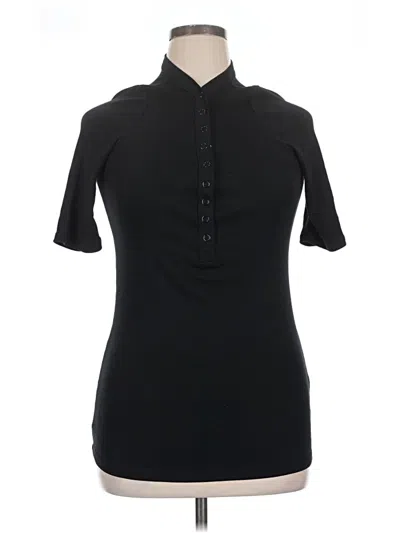 Torrid Short Sleeve Top Black Mock Neckline Tops