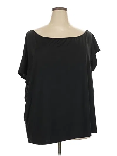 Pre-owned Torrid Short Sleeve Top Black One Shoulder Neckline Tops