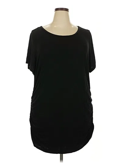 Pre-owned Torrid Short Sleeve Top Black Scoop Neck Tops