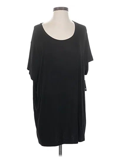 Pre-owned Torrid Short Sleeve Top Black Scoop Neck Tops
