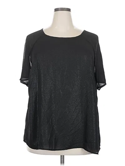 Torrid Short Sleeve Top Black Scoop Neck Tops