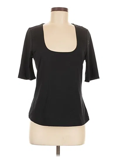 Pre-owned Torrid Short Sleeve Top Black Scoop Neck Tops