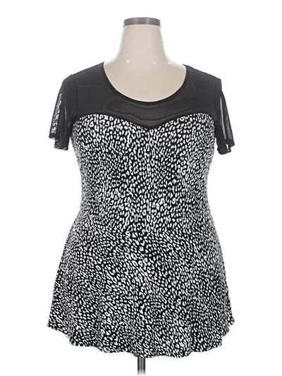 Torrid Short Sleeve Top Black Scoop Neck Tops