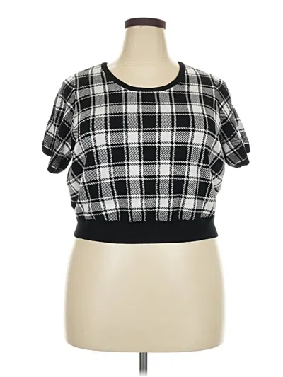 Torrid Short Sleeve Top Black Square Neckline Tops