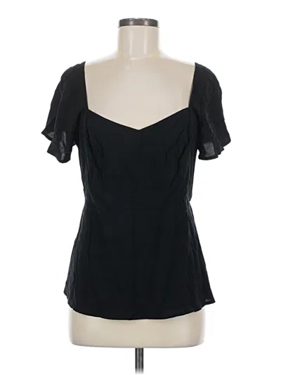 Pre-owned Torrid Short Sleeve Top Black Sweetheart Neckline Tops