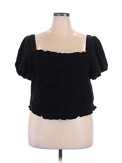 Torrid Short Sleeve Top Black Sweetheart Neckline Tops