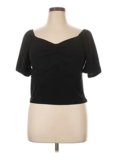 Torrid Short Sleeve Top Black Sweetheart Neckline Tops