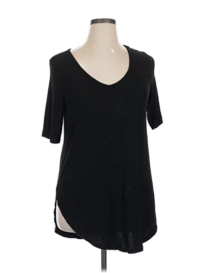 Pre-owned Torrid Short Sleeve Top Black V Neck Tops