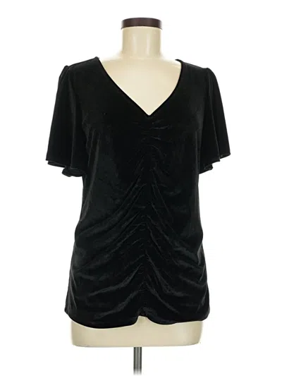 Pre-owned Torrid Short Sleeve Top Black V Neck Tops