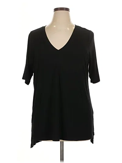 Pre-owned Torrid Short Sleeve Top Black V Neck Tops