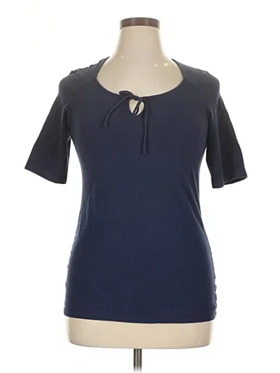 Pre-owned Torrid Short Sleeve Top Blue Keyhole Neckline Tops