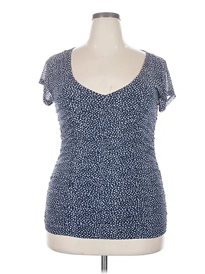 Pre-owned Torrid Short Sleeve Top Blue Sweetheart Neckline Tops