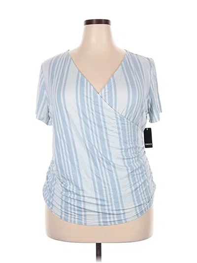 Pre-owned Torrid Short Sleeve Top Blue V Neck Tops