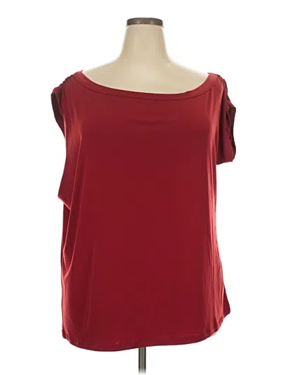 Torrid Short Sleeve Top Burgundy Cold Shoulder Neckline Tops