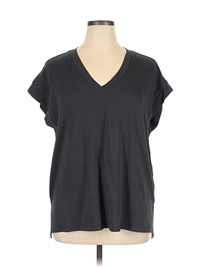 Torrid Short Sleeve Top Gray V Neck Tops