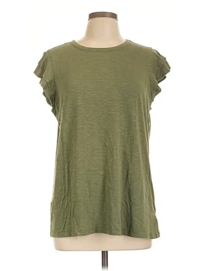 Pre-owned Torrid Short Sleeve Top Green Scoop Neck Tops