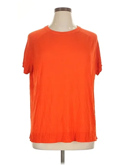 Pre-owned Torrid Short Sleeve Top Orange Crew Neck Tops