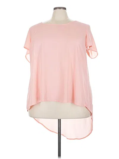 Pre-owned Torrid Short Sleeve Top Pink Cold Shoulder Neckline Tops