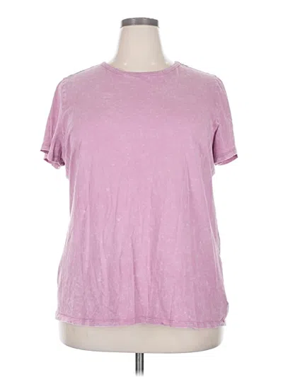 Pre-owned Torrid Short Sleeve Top Pink Crew Neck Tops