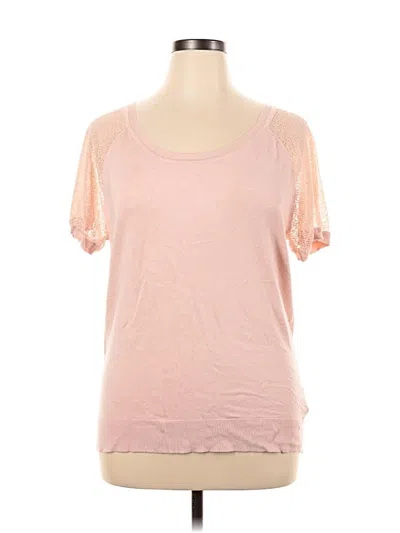 Pre-owned Torrid Short Sleeve Top Pink Scoop Neck Tops