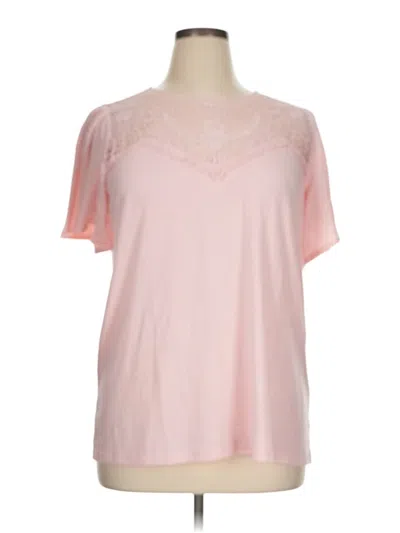 Pre-owned Torrid Short Sleeve Top Pink Sweetheart Neckline Tops