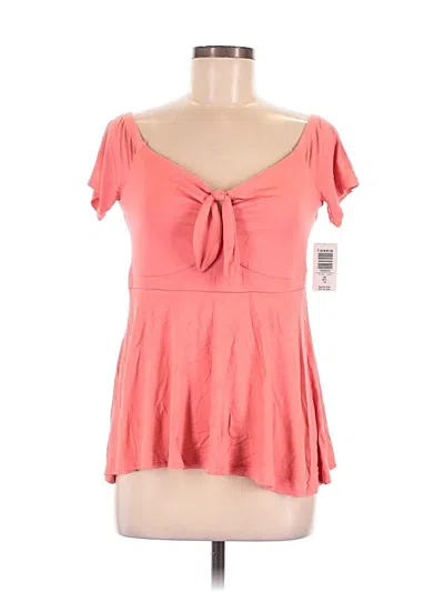 Torrid Short Sleeve Top Pink Sweetheart Neckline Tops