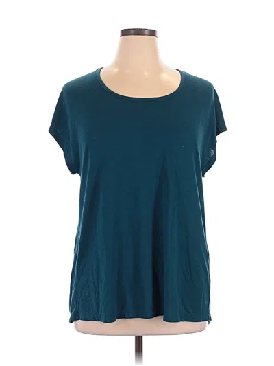 Pre-owned Torrid Short Sleeve Top Teal Scoop Neck Tops