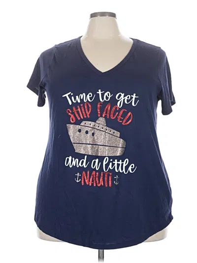 Pre-owned Torrid Short Sleeve T-shirt In Blue