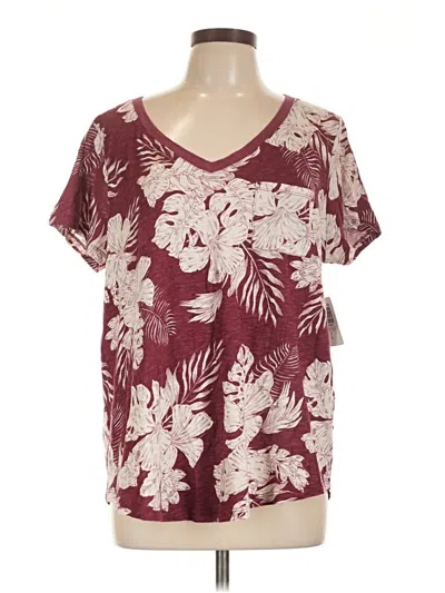 Pre-owned Torrid Short Sleeve T-shirt In Burgundy