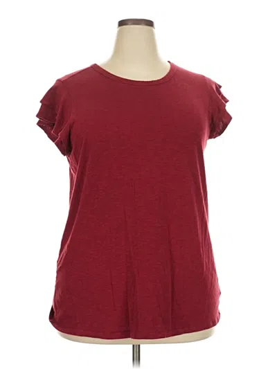 Pre-owned Torrid Short Sleeve T-shirt In Burgundy