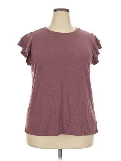 Pre-owned Torrid Short Sleeve T-shirt In Burgundy
