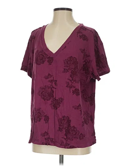 Pre-owned Torrid Short Sleeve T-shirt In Burgundy