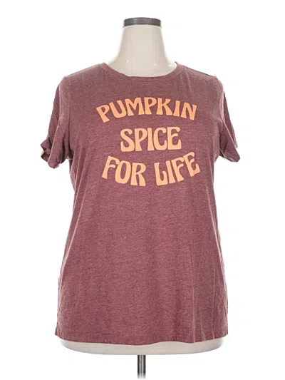 Pre-owned Torrid Short Sleeve T-shirt In Burgundy