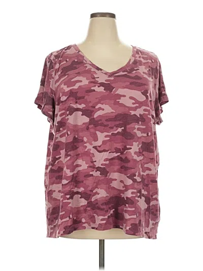 Pre-owned Torrid Short Sleeve T-shirt In Burgundy