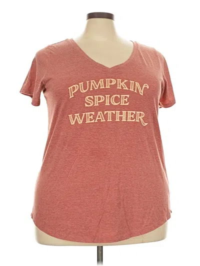 Pre-owned Torrid Short Sleeve T-shirt In Burgundy