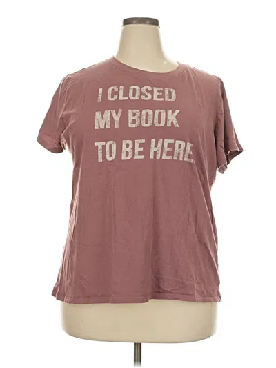 Pre-owned Torrid Short Sleeve T-shirt In Burgundy