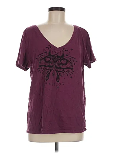 Pre-owned Torrid Short Sleeve T-shirt In Burgundy