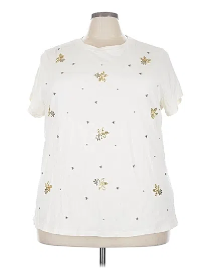 Pre-owned Torrid Short Sleeve T-shirt In Ivory