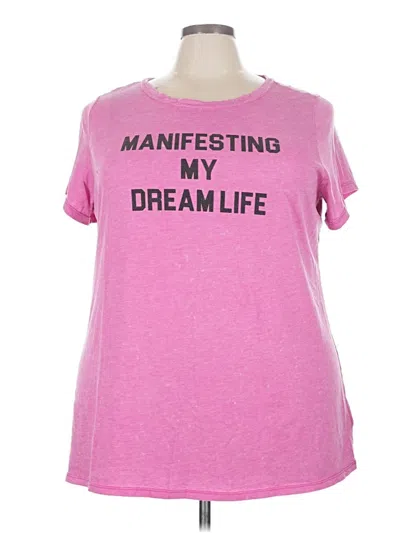 Pre-owned Torrid Short Sleeve T-shirt In Pink