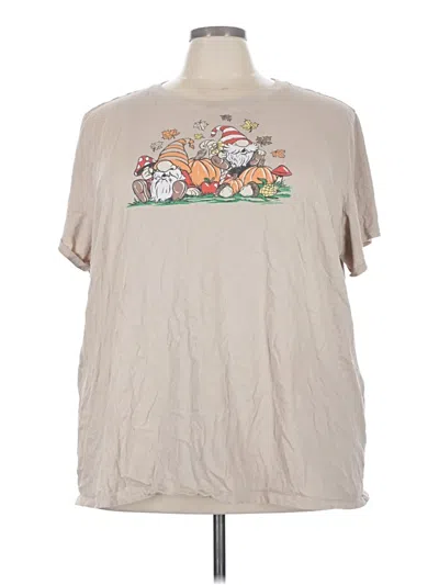 Pre-owned Torrid Short Sleeve T-shirt In Tan