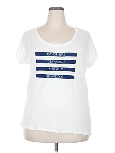Pre-owned Torrid Short Sleeve T-shirt In White