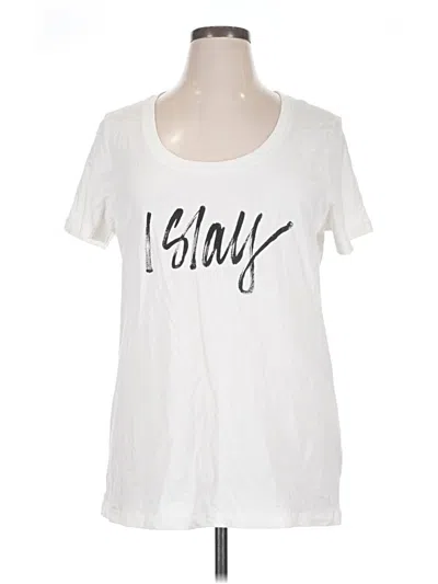 Pre-owned Torrid Short Sleeve T-shirt In White