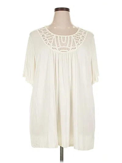 Pre-owned Torrid Short Sleeve T-shirt In White