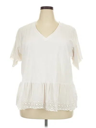 Pre-owned Torrid Short Sleeve T-shirt In White