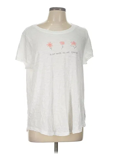 Pre-owned Torrid Short Sleeve T-shirt In White