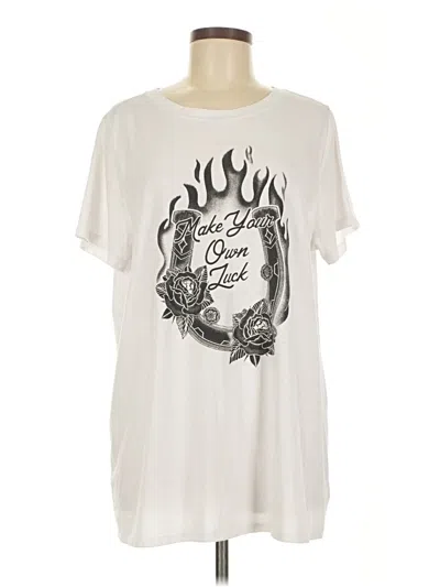 Pre-owned Torrid Short Sleeve T-shirt In White