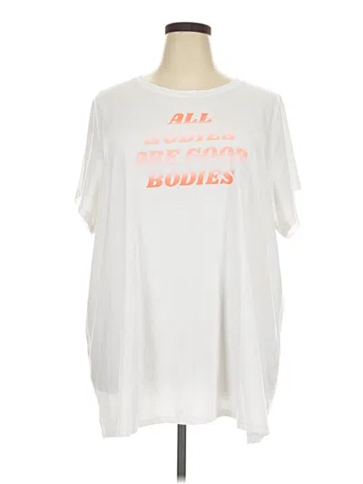 Pre-owned Torrid Short Sleeve T-shirt In White